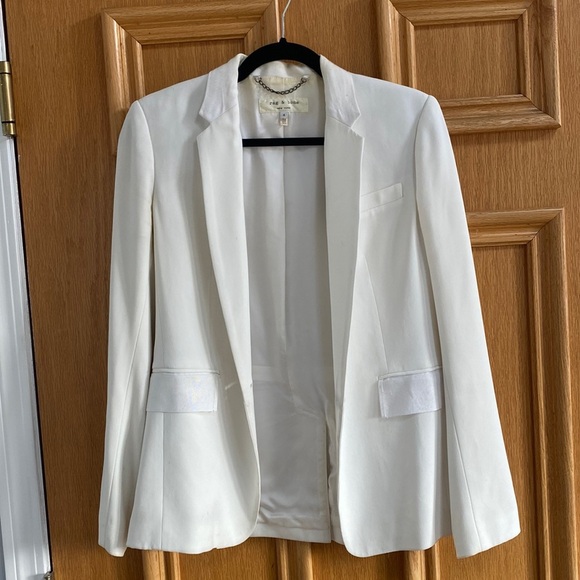 Rag & bone Rylie blazer white size 4 - Picture 1 of 7